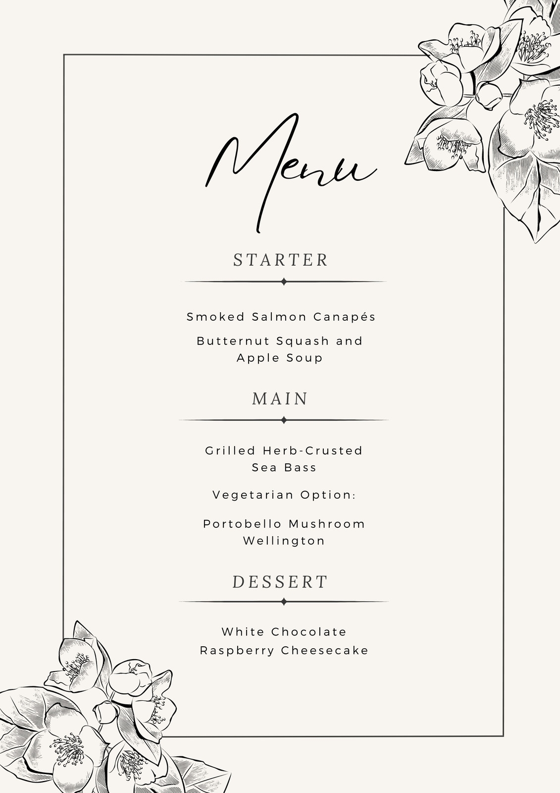 Free Printable Birthday Menu Templates