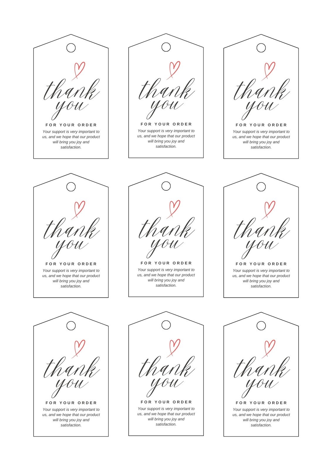 Thank You Labels Printable Free