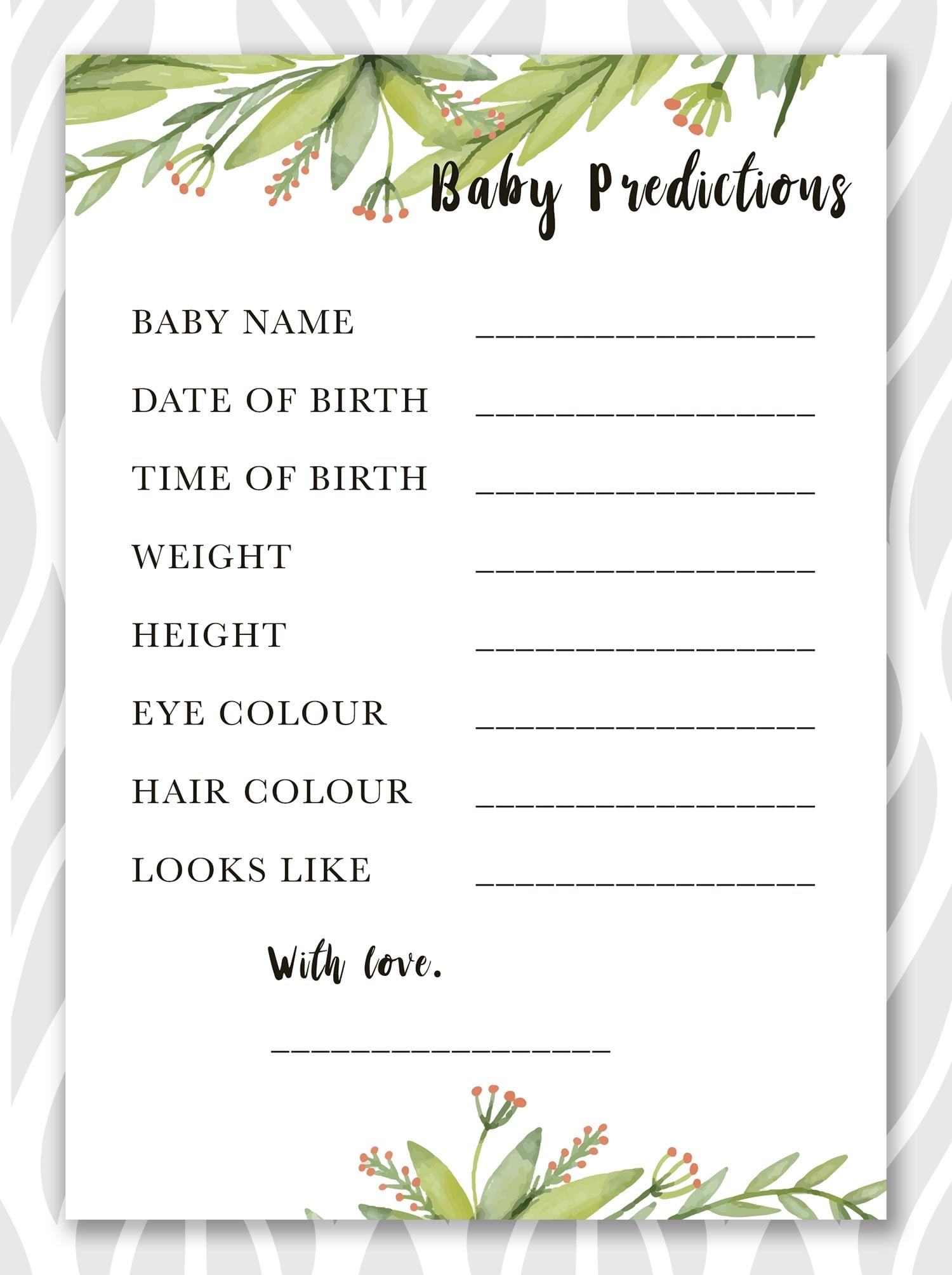 Free Printable Baby Shower Games ColourPop Studio
