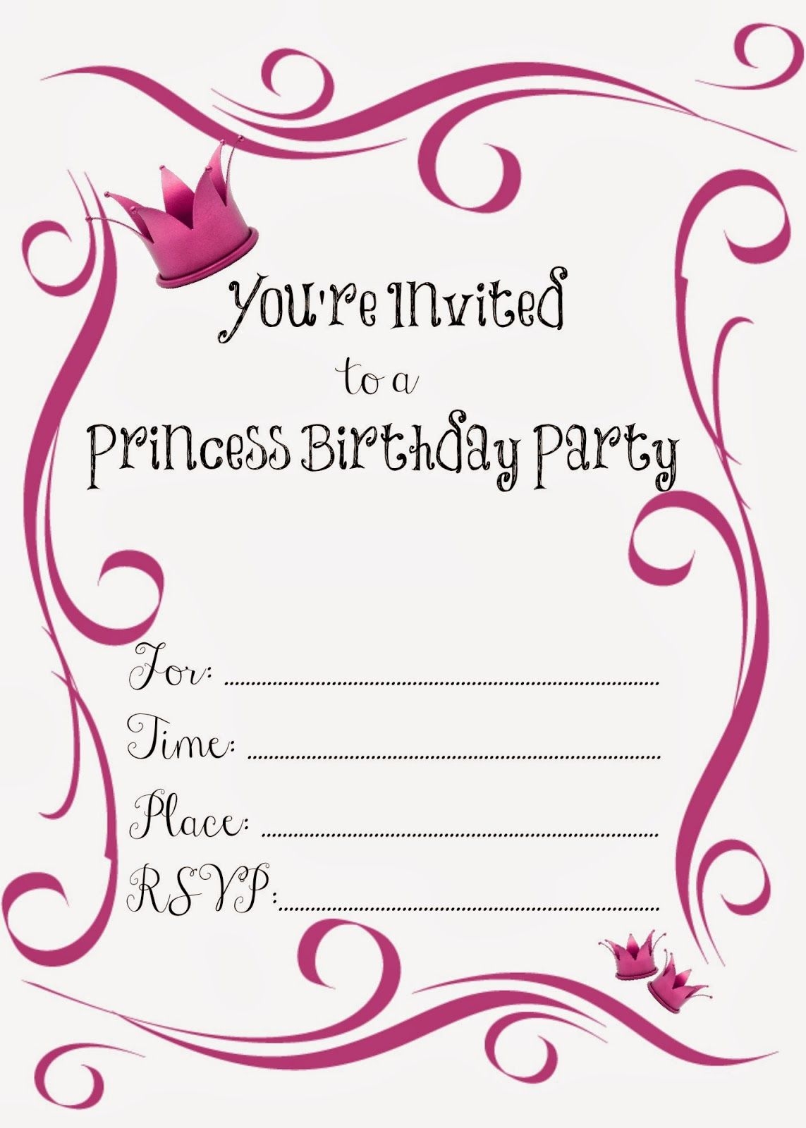 Free Printable Birthday Invite Design