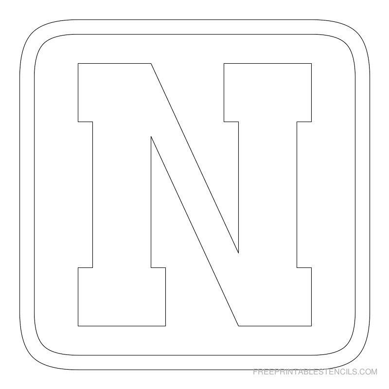 Free Printable Block Letters Stencils A Z