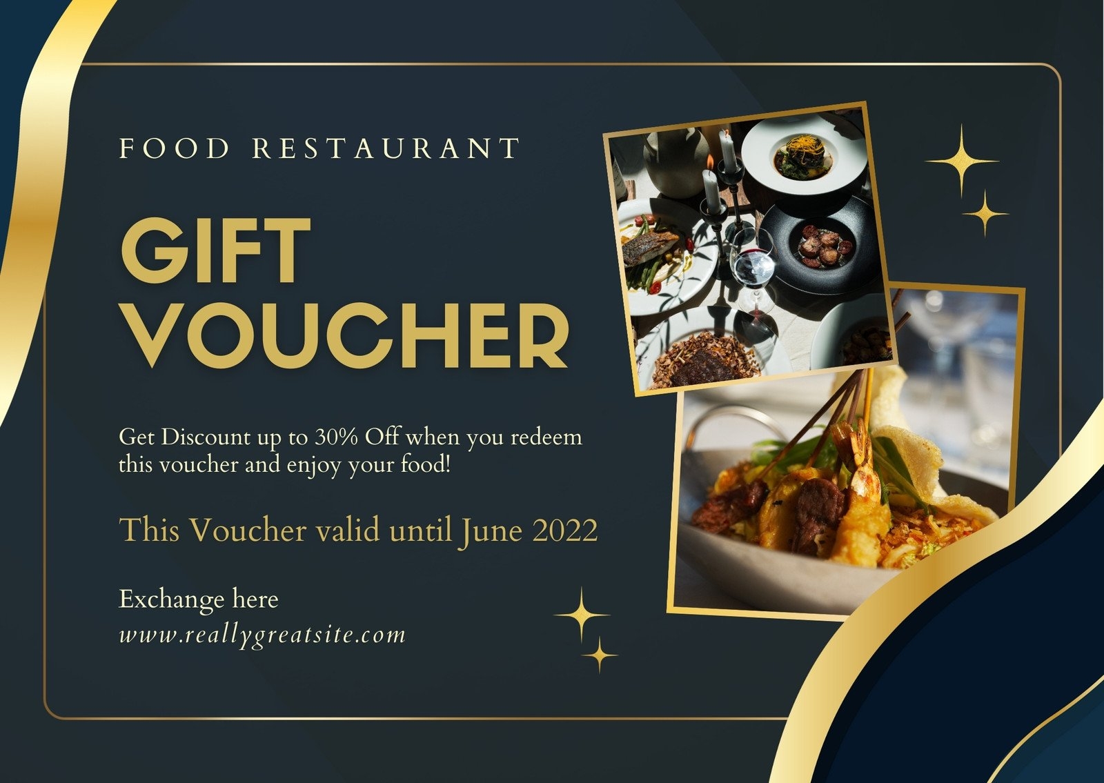 Free Printable Custom Restaurant Gift Certificate Templates Canva