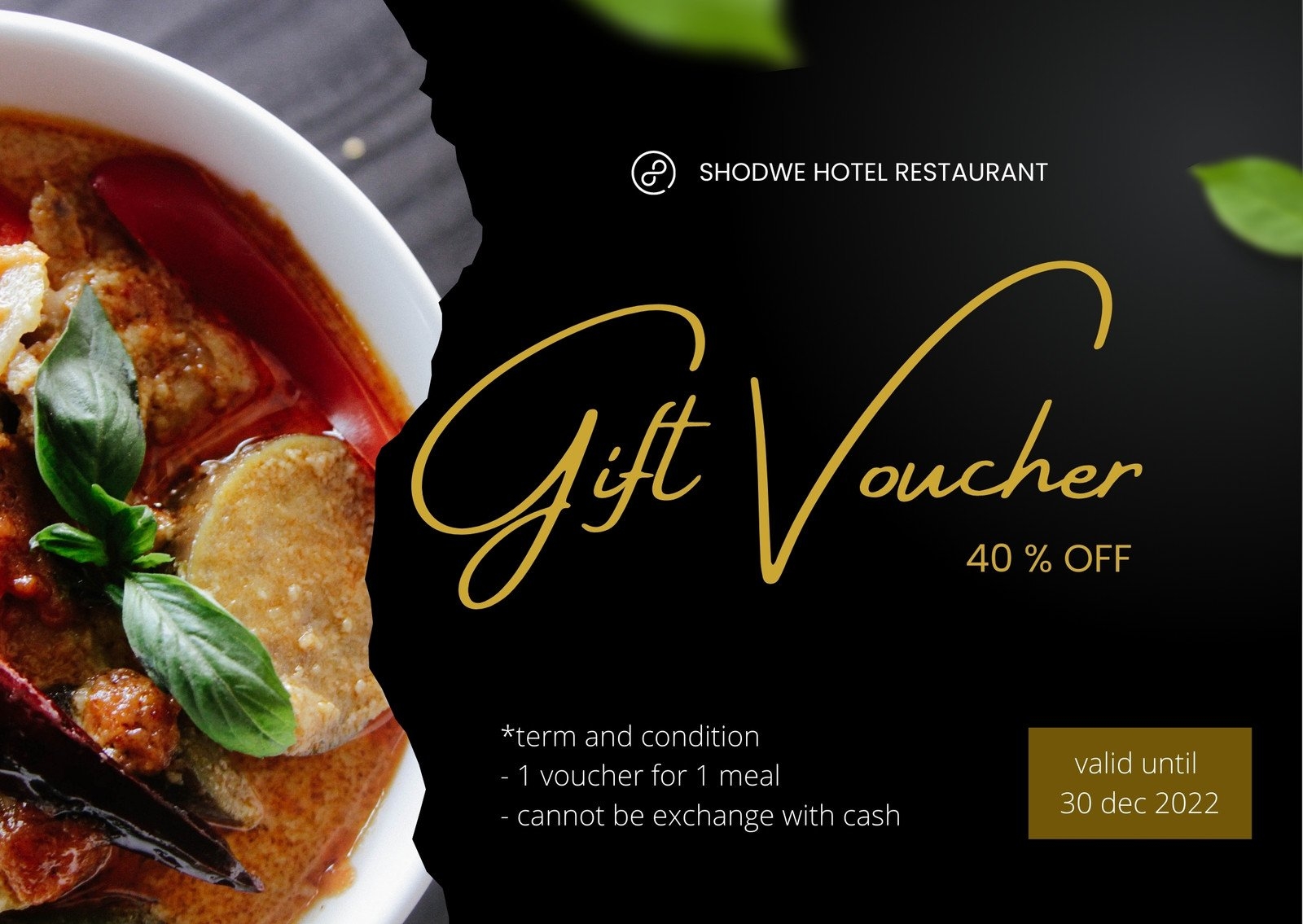 Free Printable Custom Restaurant Gift Certificate Templates Canva