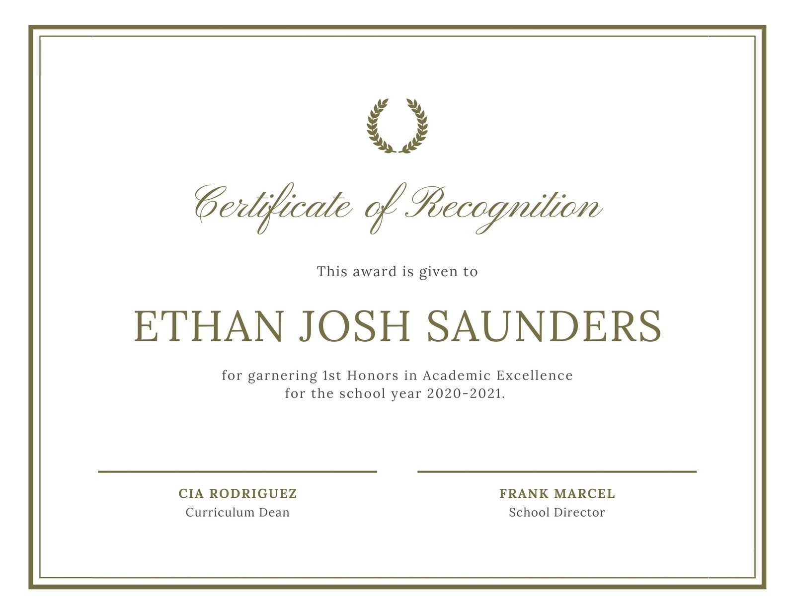 Free Printable Customizable Recognition Certificate Templates Canva