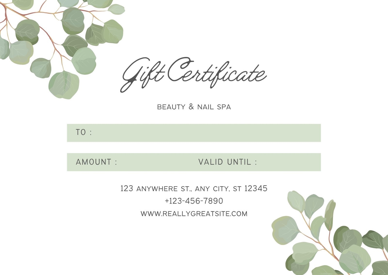 Free Printable Massage Gift Certificates