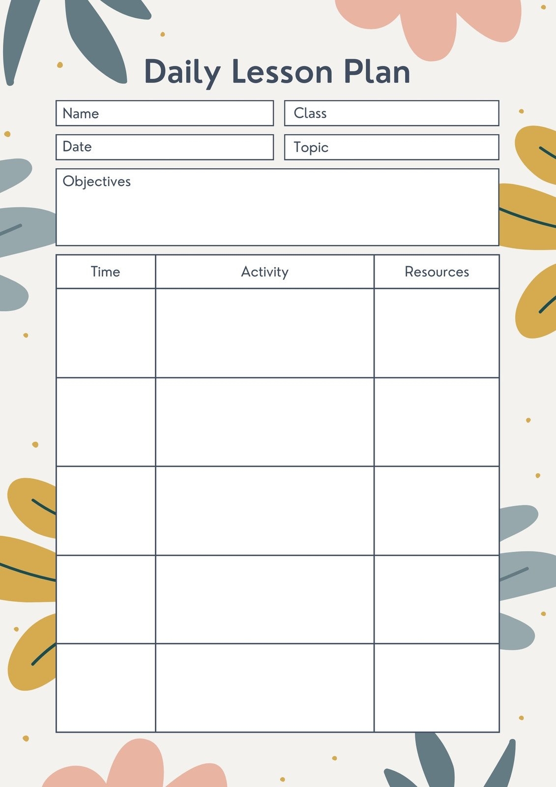 Free Preschool Printable Lesson Plans