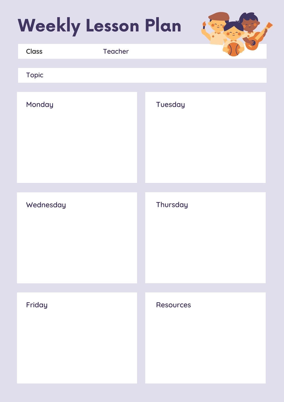 Free Printable Toddler Lesson Plans