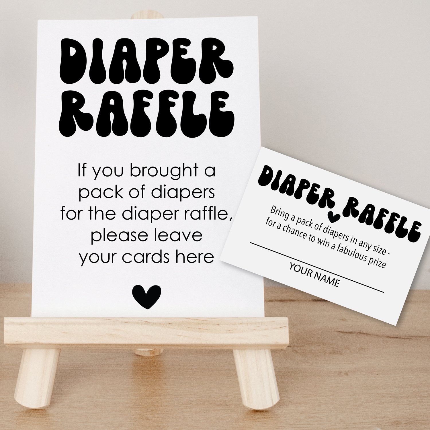 Diaper Raffle Sign Printable Free