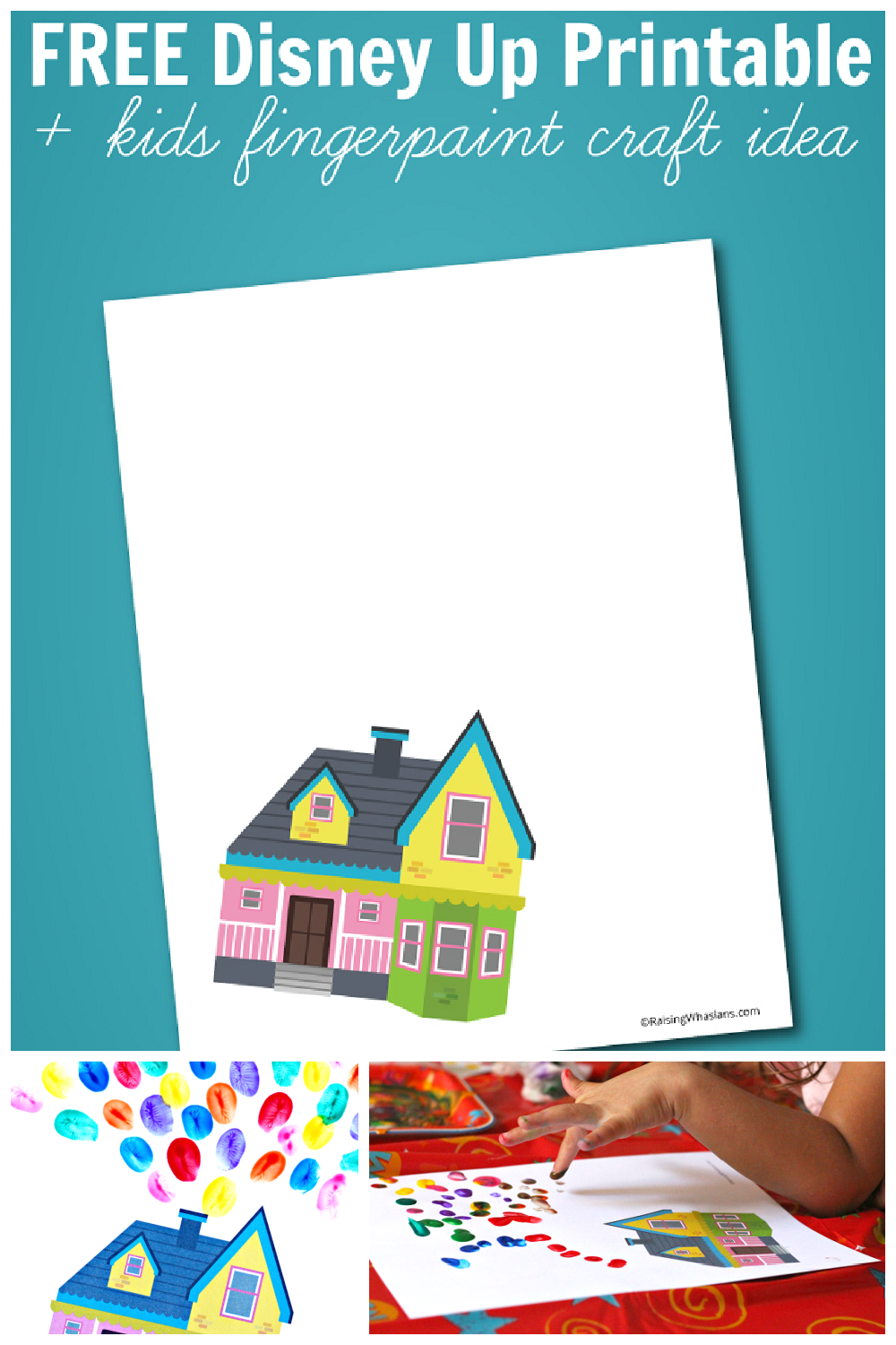 FREE Printable Disney Up House Kids Craft