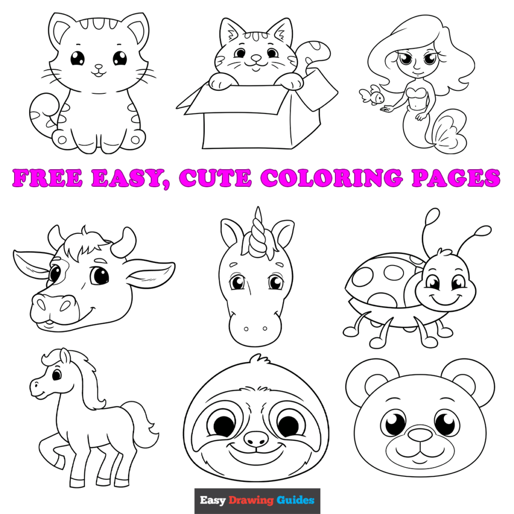 Free Printable Easy Cute Coloring Pages For Kids