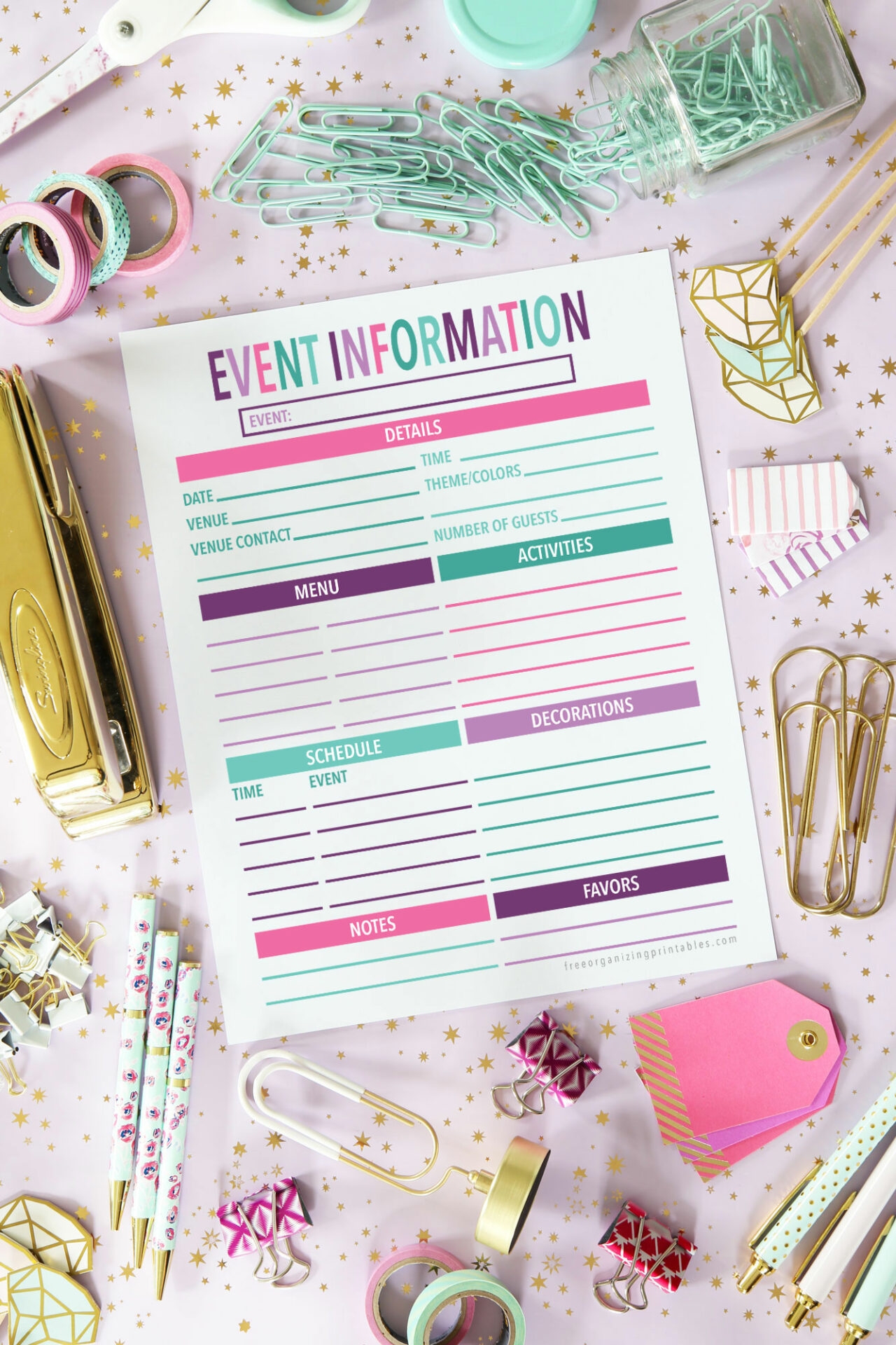 Free Printable Party Planning Worksheet