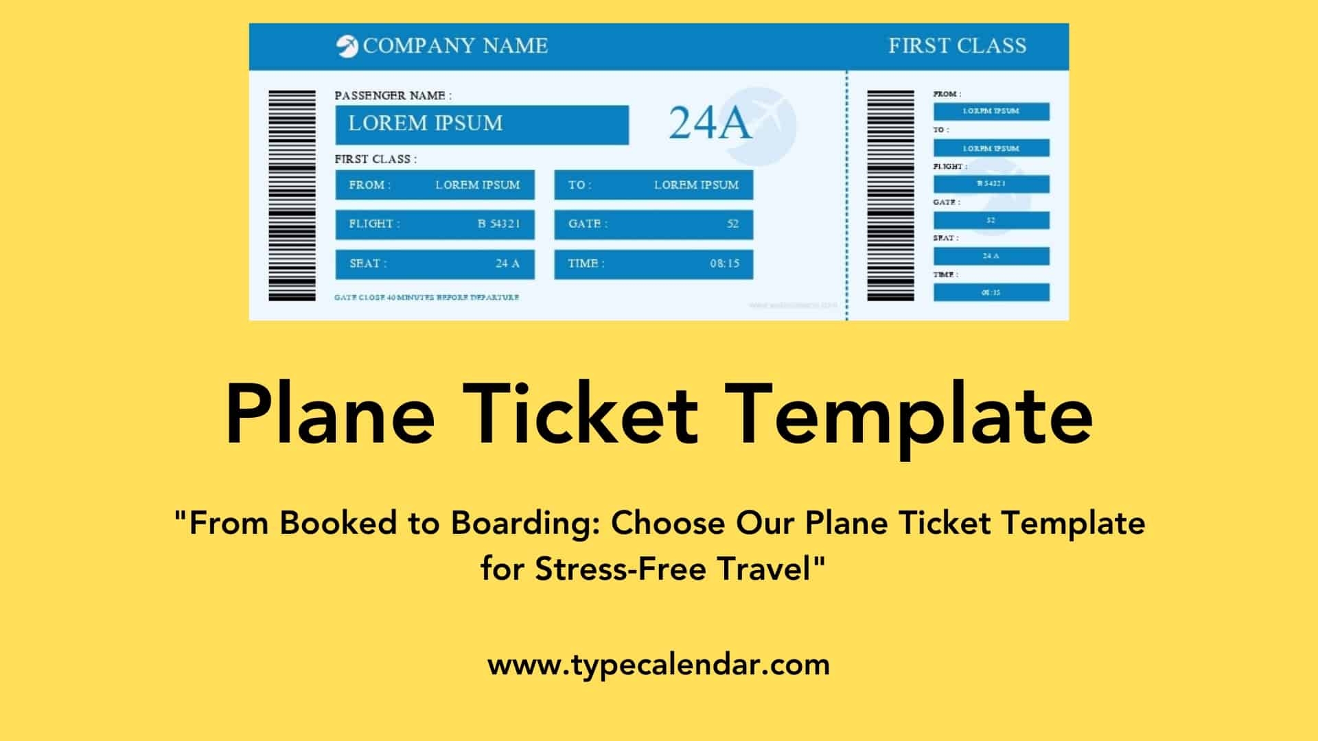 Free Printable Play Airline Tickets