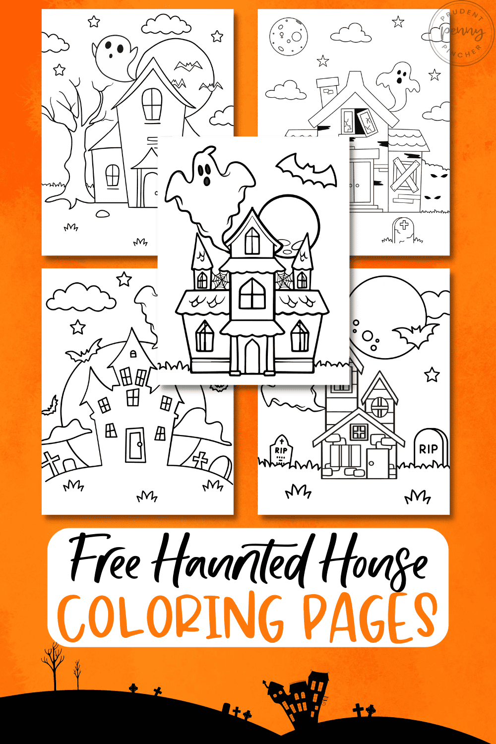 Free Printable Haunted House Coloring Pages Prudent Penny Pincher