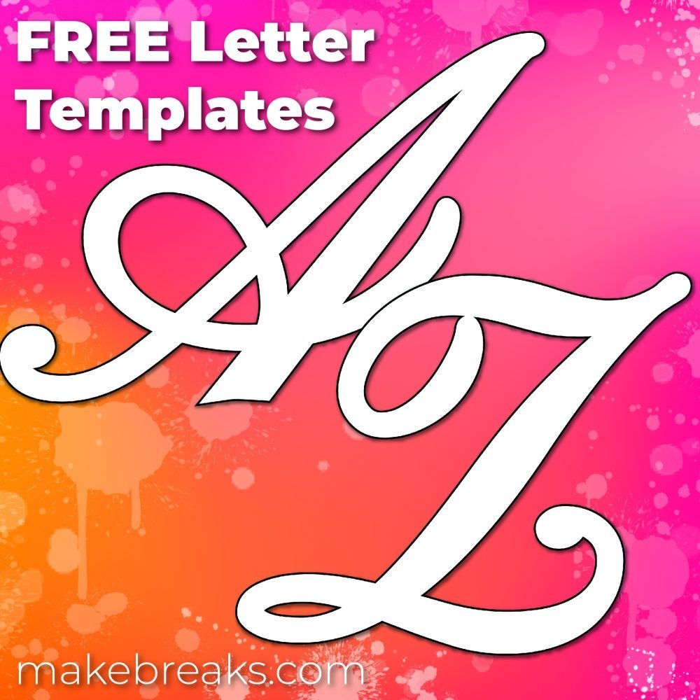 Free Printable Large Letters For Walls Other Projects Script Upper Case Make Breaks