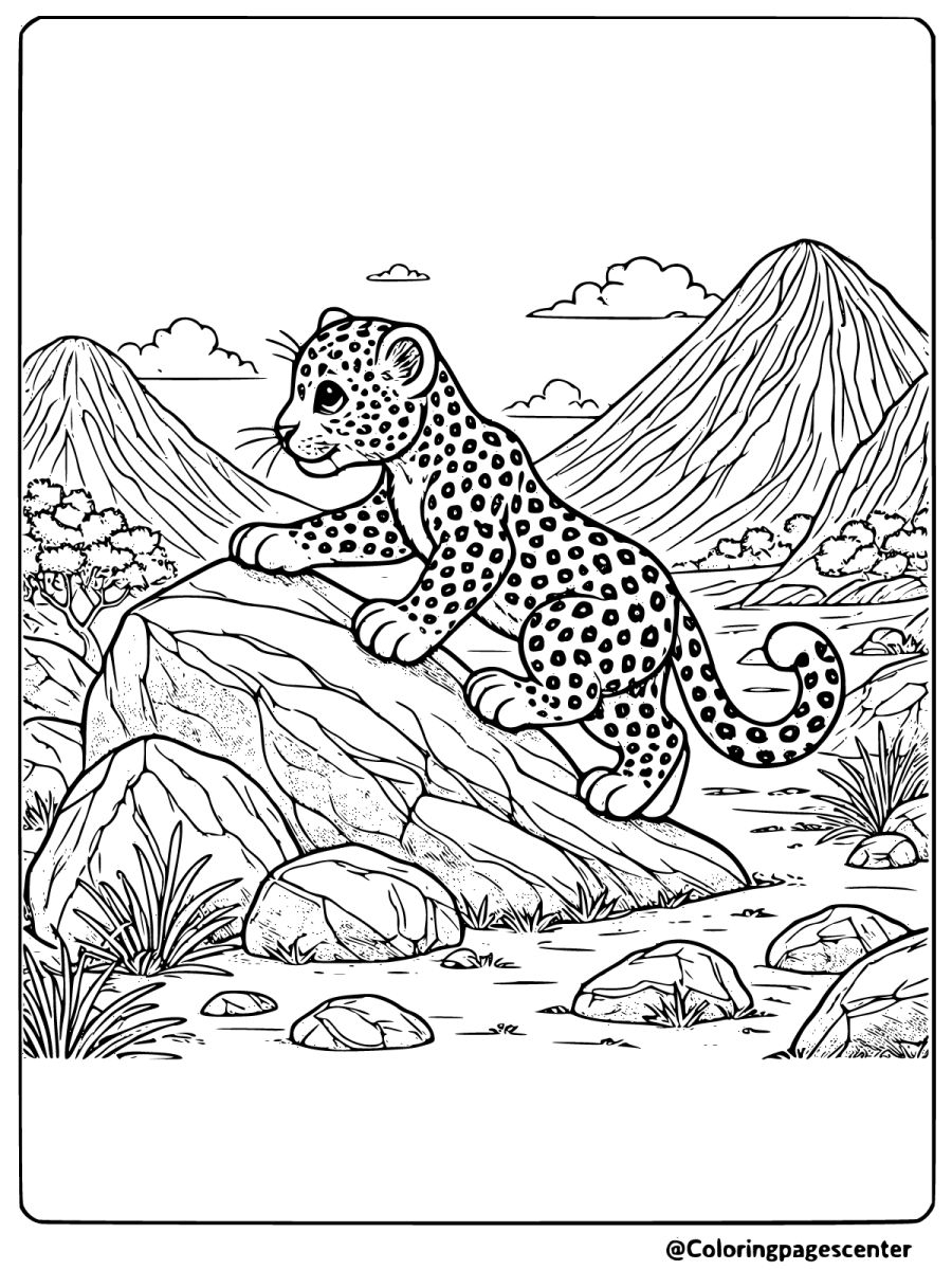 Free Printable Leopard Coloring Pages