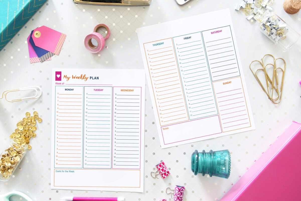 Free Printable Organizing Forms