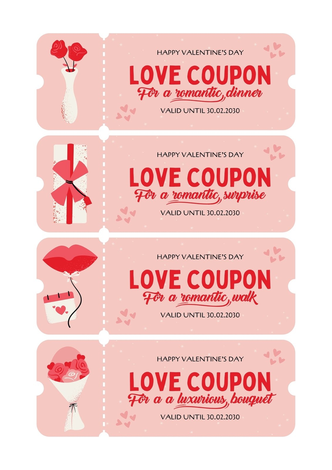 Free Printable Love Coupon Templates Canva