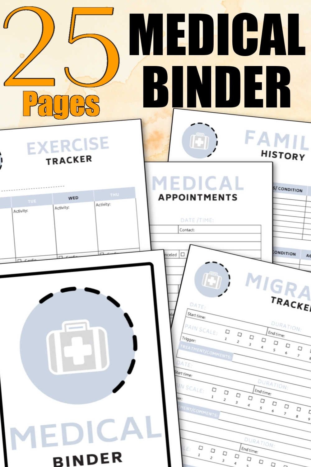 Free Printable Medical Binder And Worksheets Sample Pages