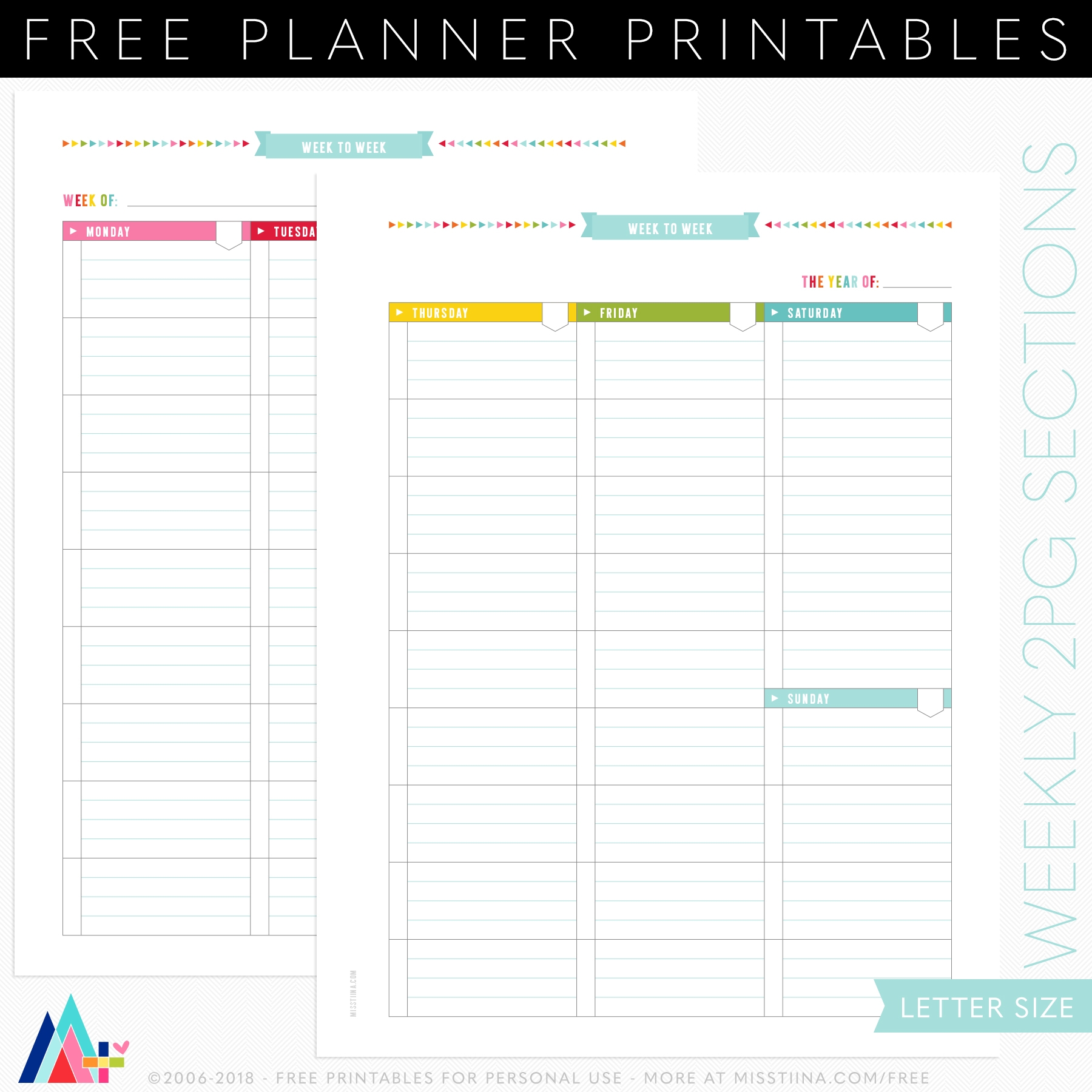 Free Printable Personal Planner Pages