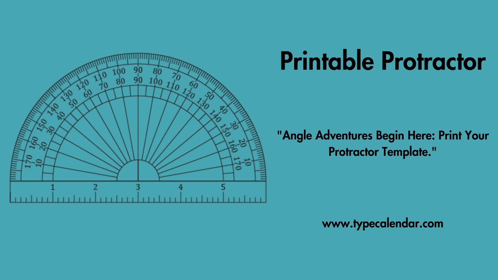 Free Printable Protractor
