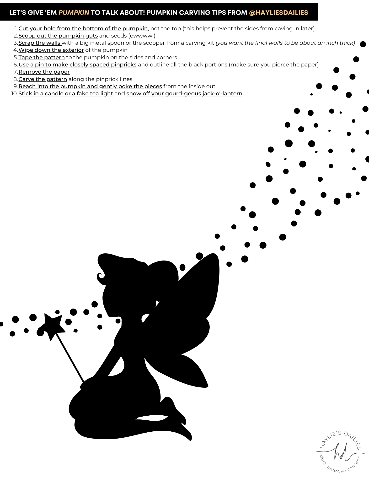 Tinkerbell Pumpkin Stencils Free Printable