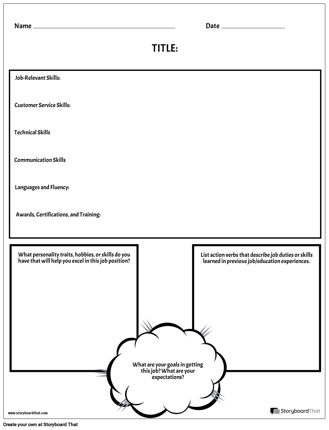 Free Printable Resume Worksheet Templates