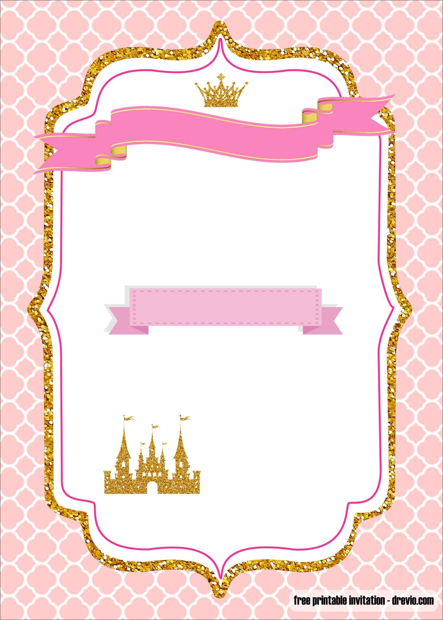 Free Printable Princess Birthday Invitations