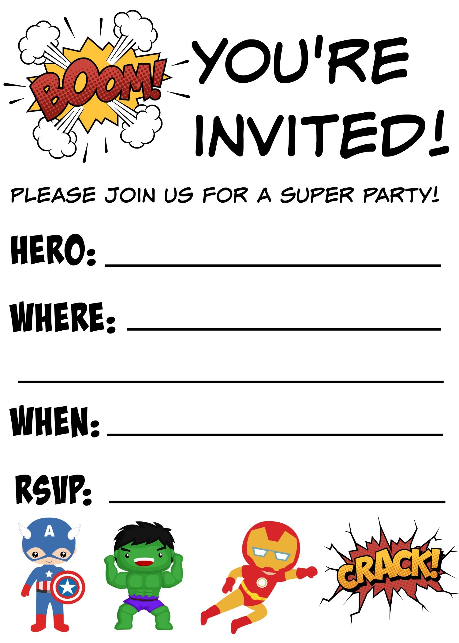 Free Birthday Party Invitation Printable