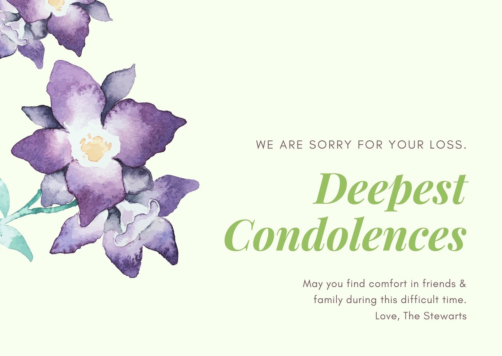Free Printable Sympathy Card Templates To Customize Canva