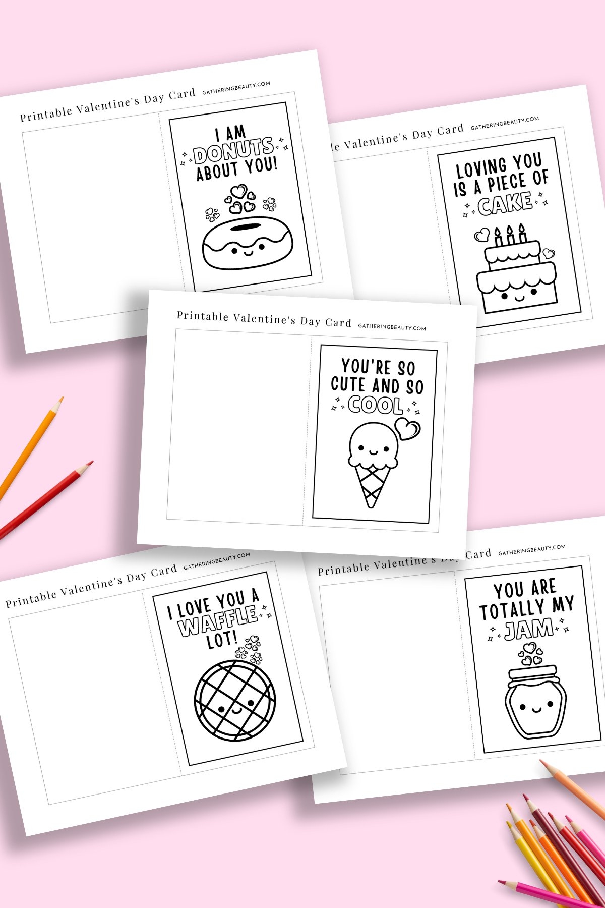 Free Printable Valentine s Cards To Colour Gathering Beauty