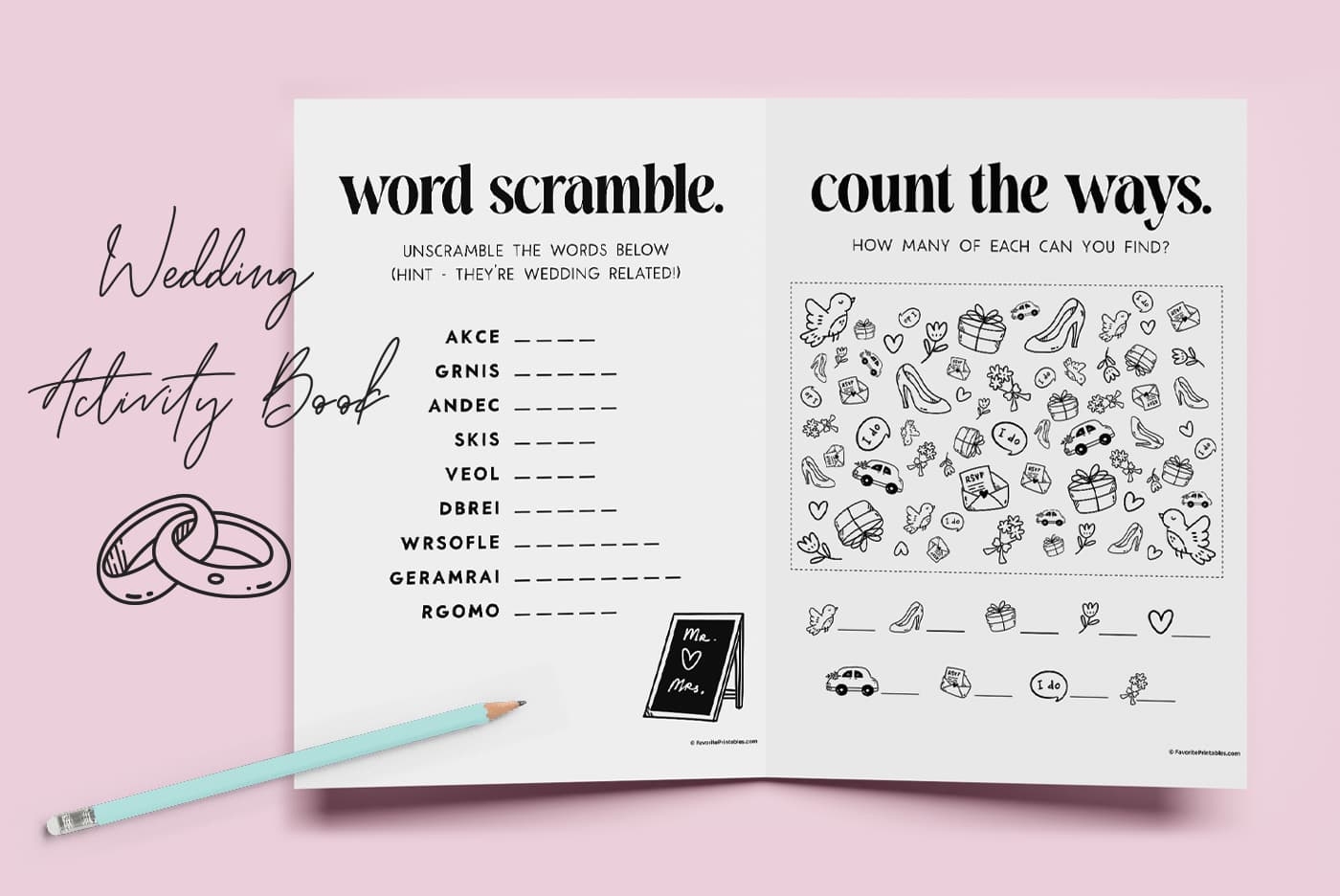 Free Printable Wedding Activity Book For Kids Favorite Printables
