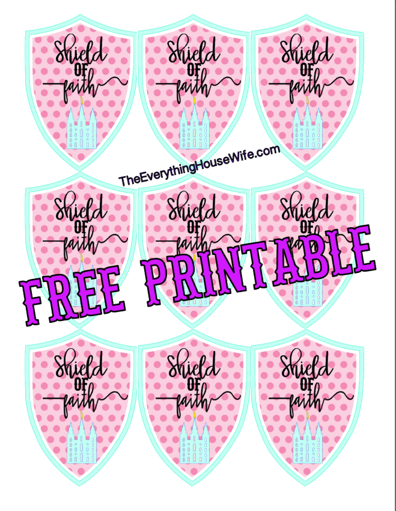 Free Shield Of Faith LDS Printable The Everything Housewife