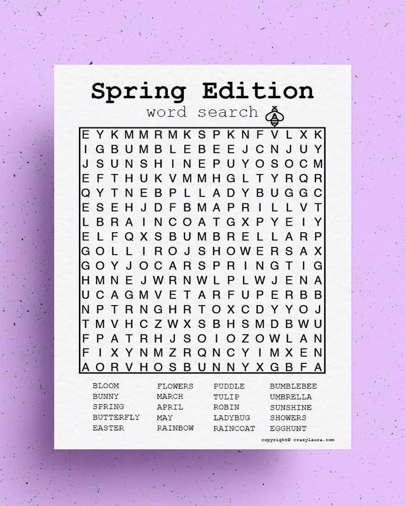 Free Word Search Printable
