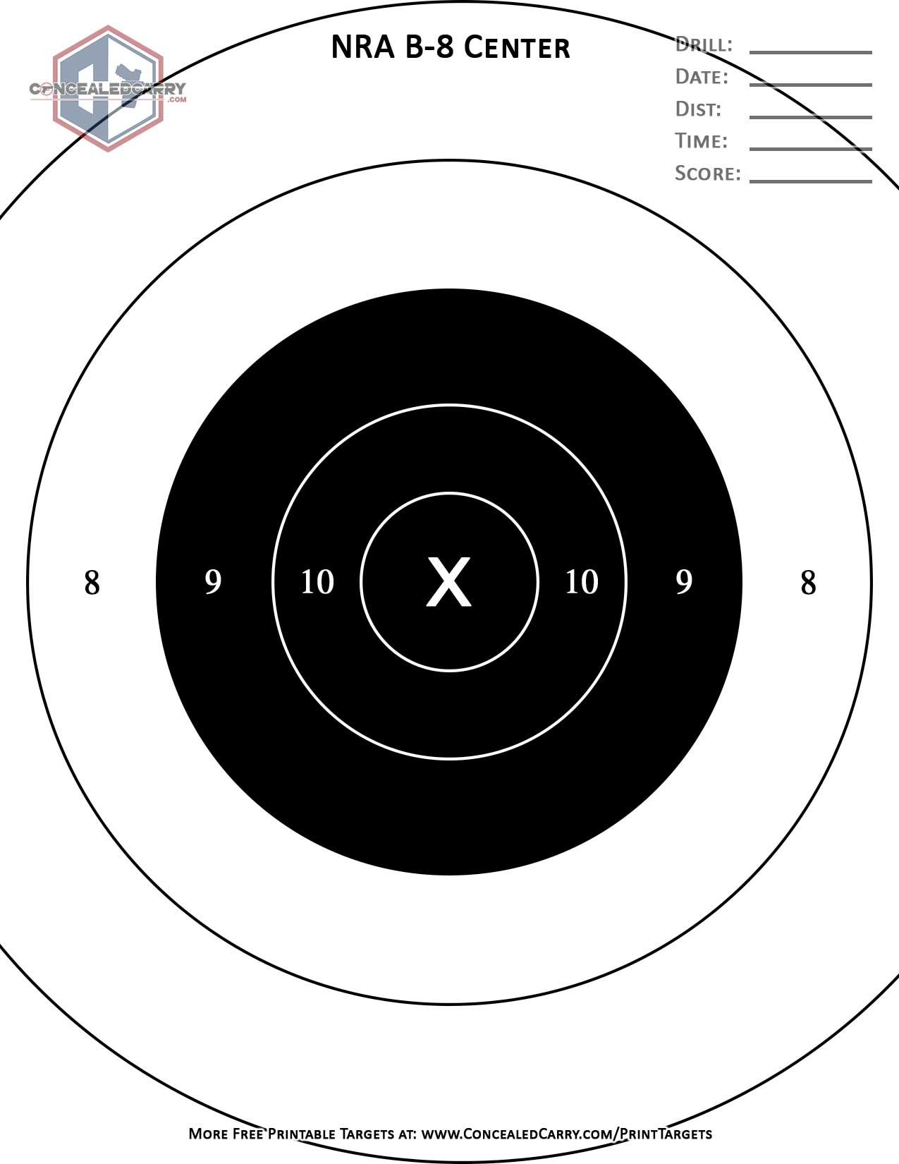 Free Printable Handgun Targets
