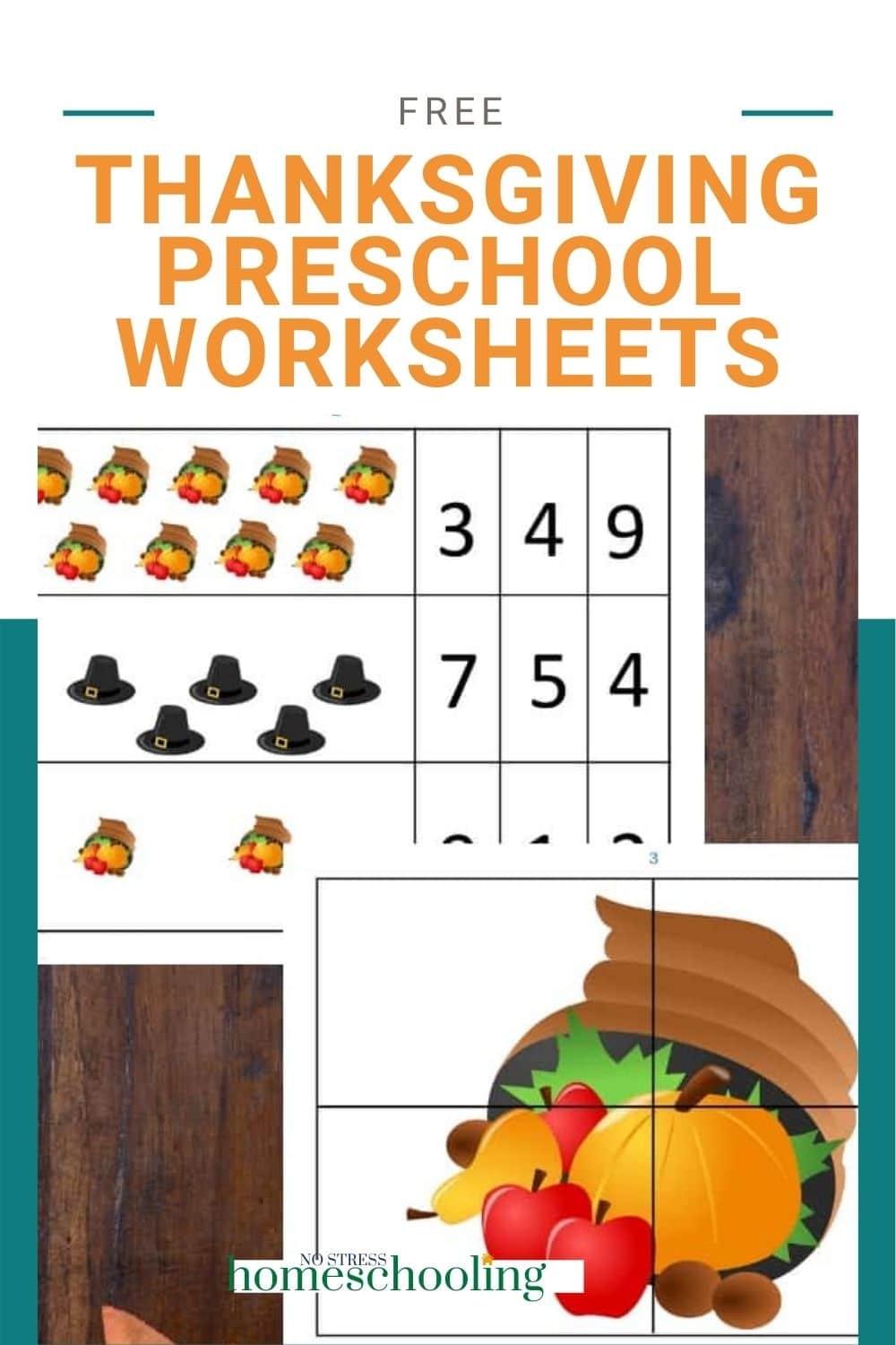 Free Preschool Thanksgiving Printables