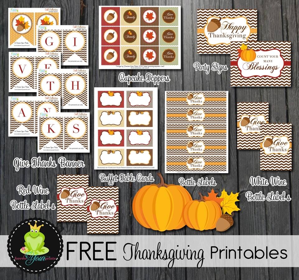 Free Thanksgiving Printables From Forever Your Prints Catch My Party
