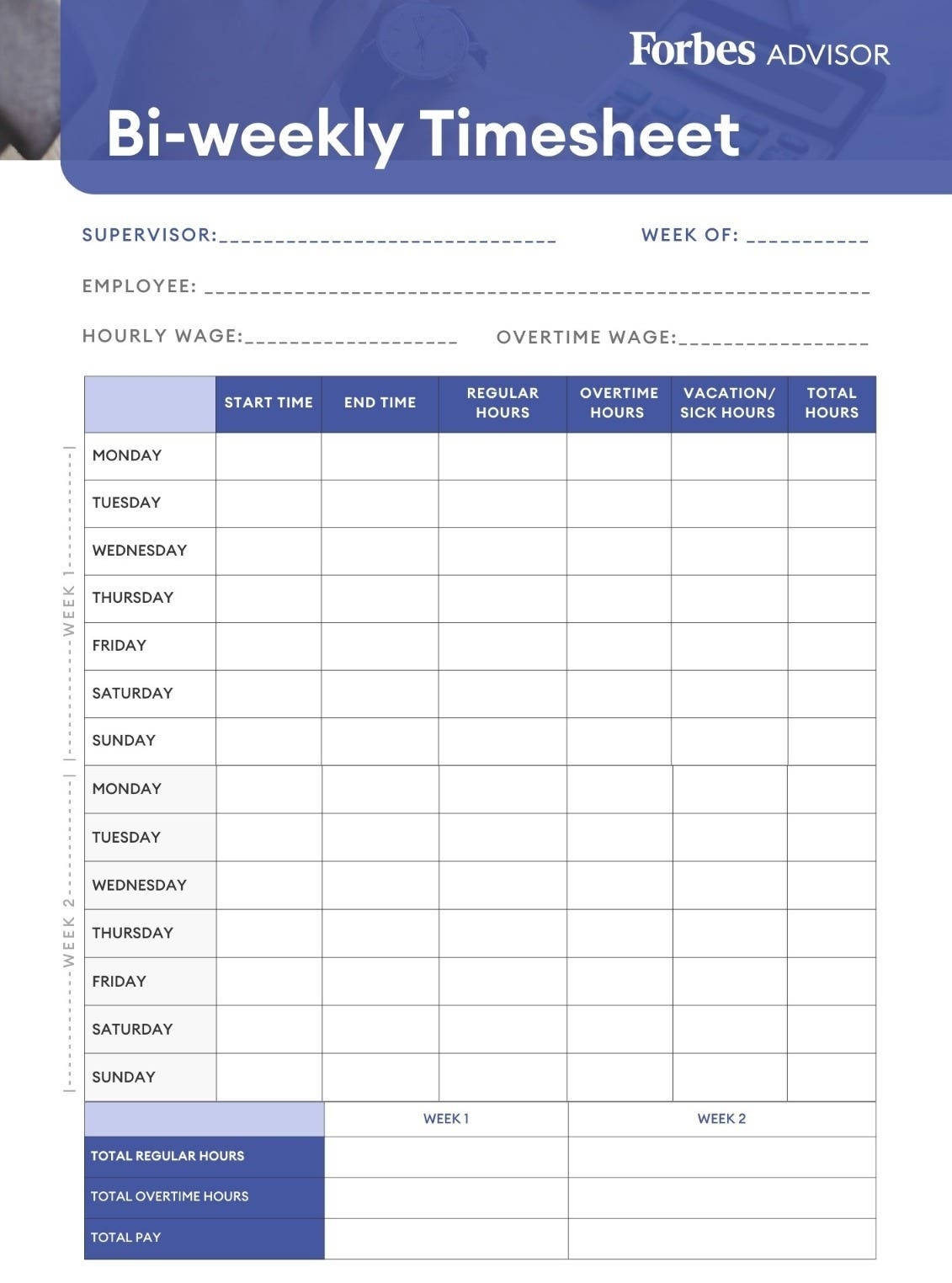 Free Time Sheet Template 2024 Guide Forbes Advisor