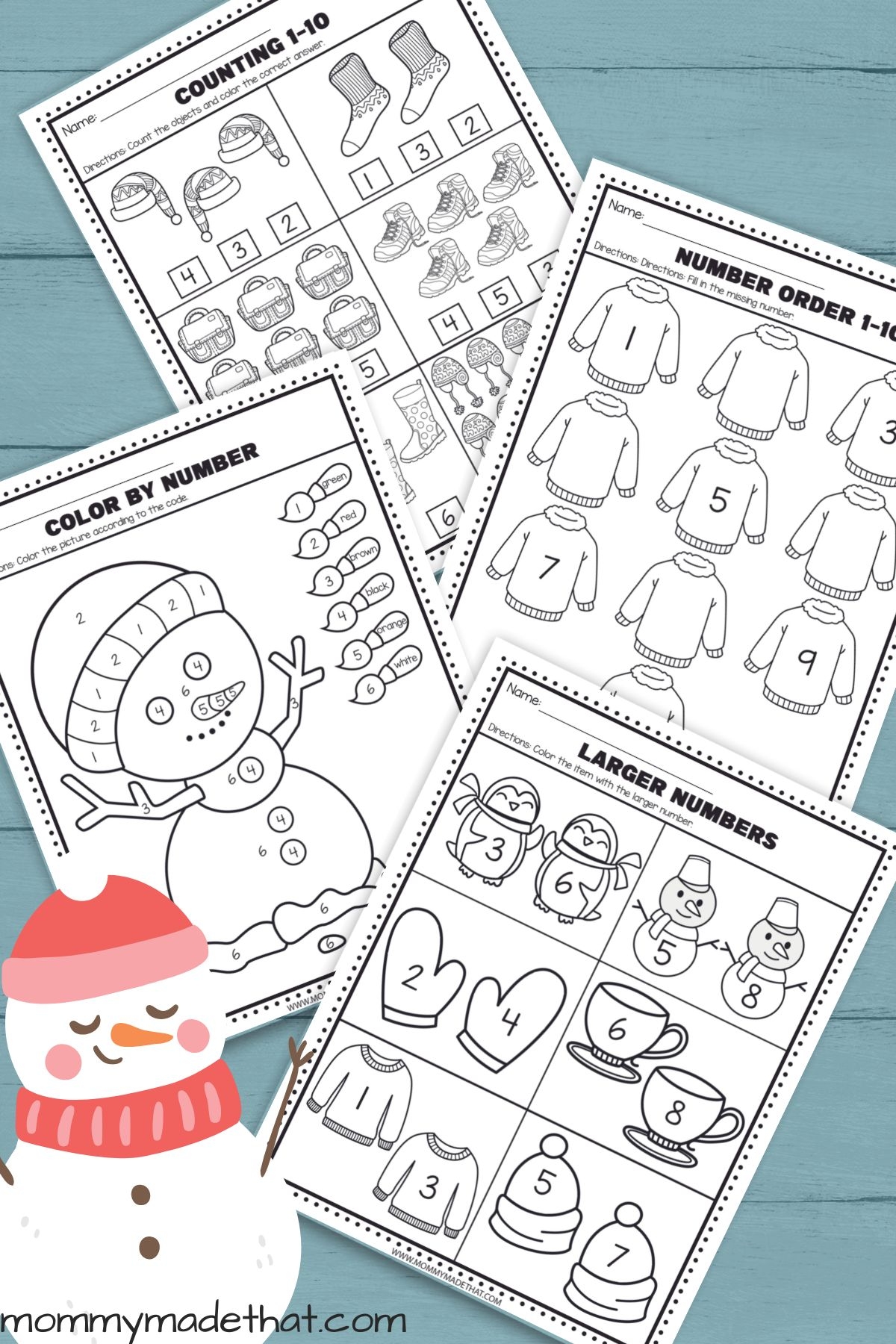 Free Printable Winter Preschool Worksheet