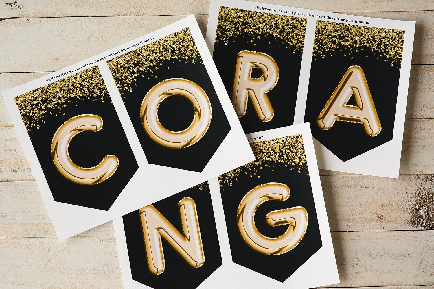 Graduation Banner Black And Gold Free Printable Six Clever Sisters