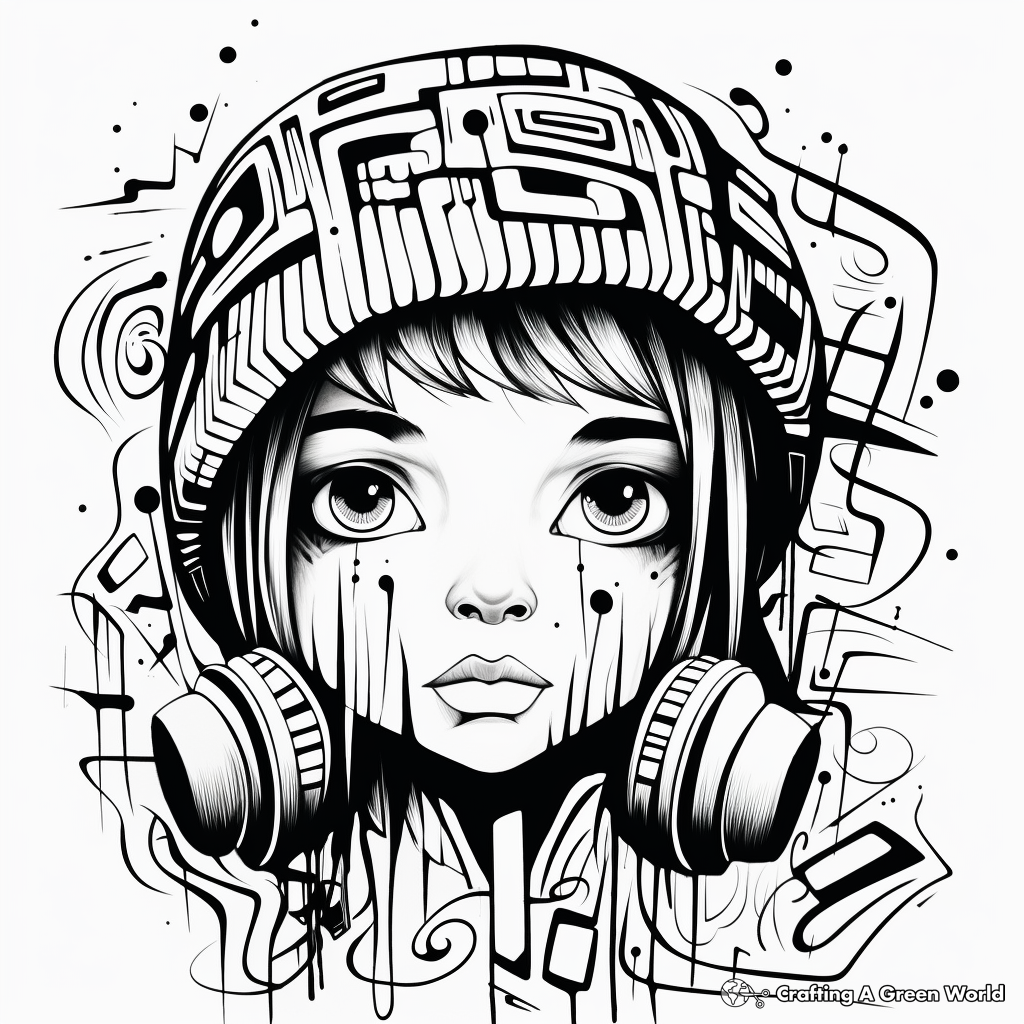 Graffiti Coloring Pages Free Printable 