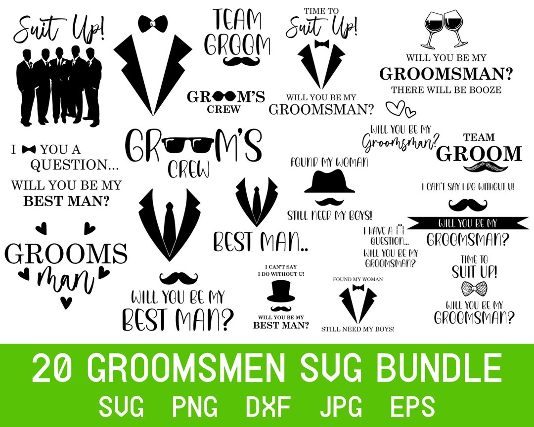 Groomsmen Svg Wedding Svg Groom Svg Best Man Svg Bridal Party Svg Wedding Party Svg Bridesmaid Svg Groom Squad Svg Cricut Cut File Etsy