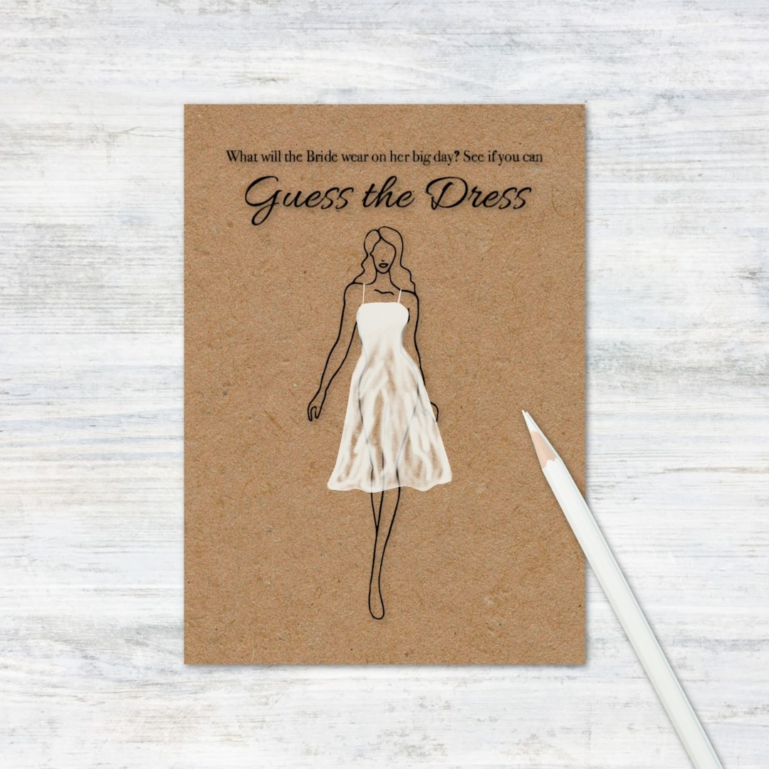 Guess The Dress Bridal Shower Game Printable Instant Download Draw Her Dress Bridal Shower Games Etsy