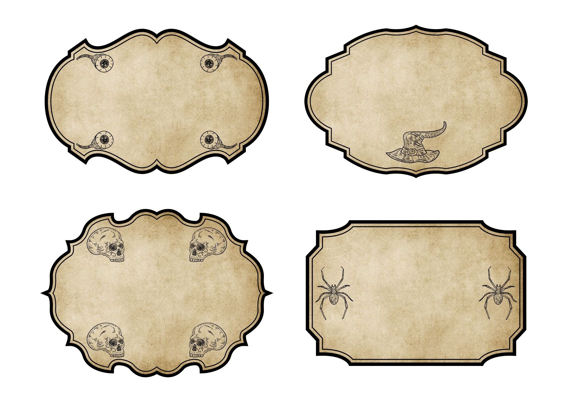 Halloween Bottle Labels 15 Free PDF Printables Printablee