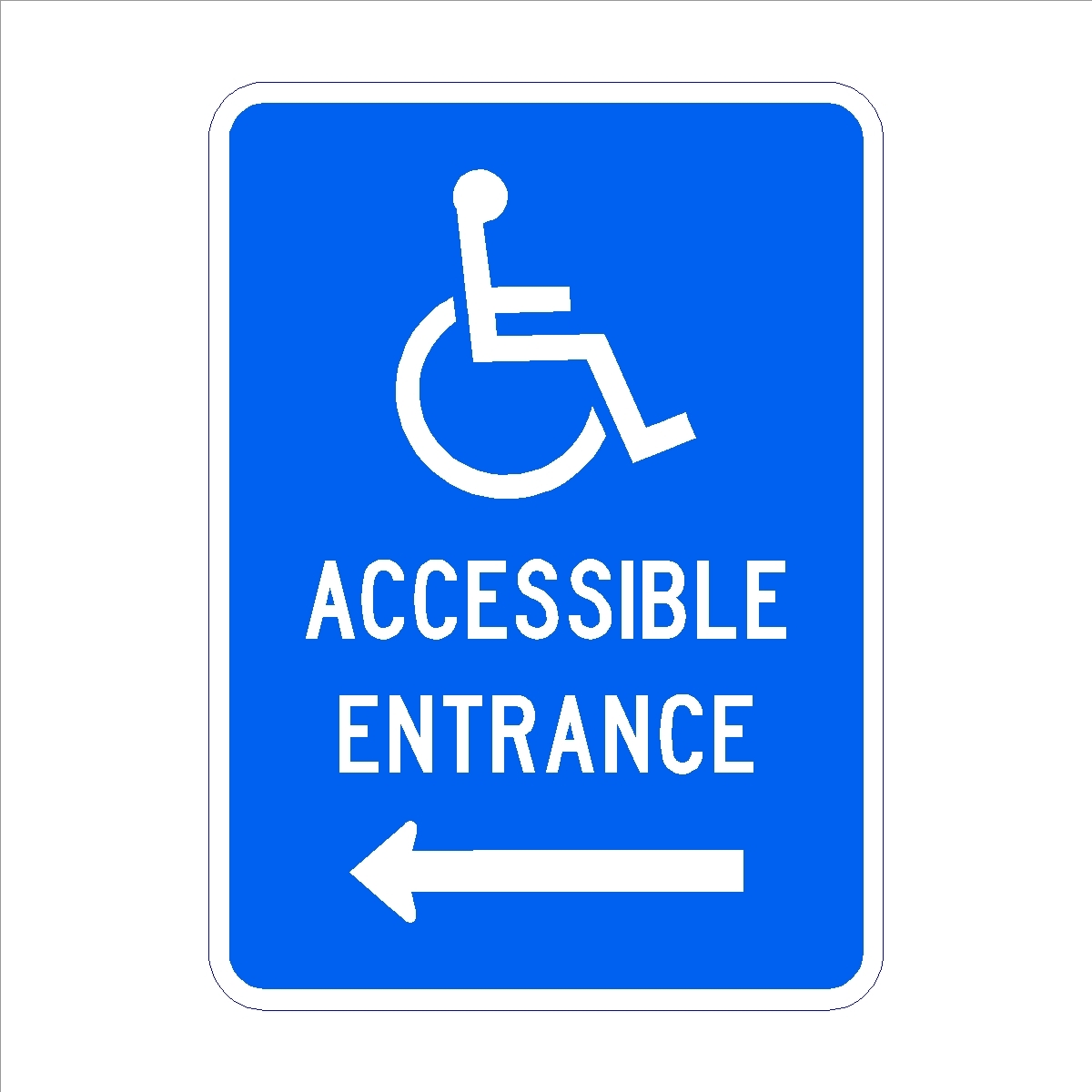 Handicap Symbol Accessible Entrance Arrow Left Print Plus Designz