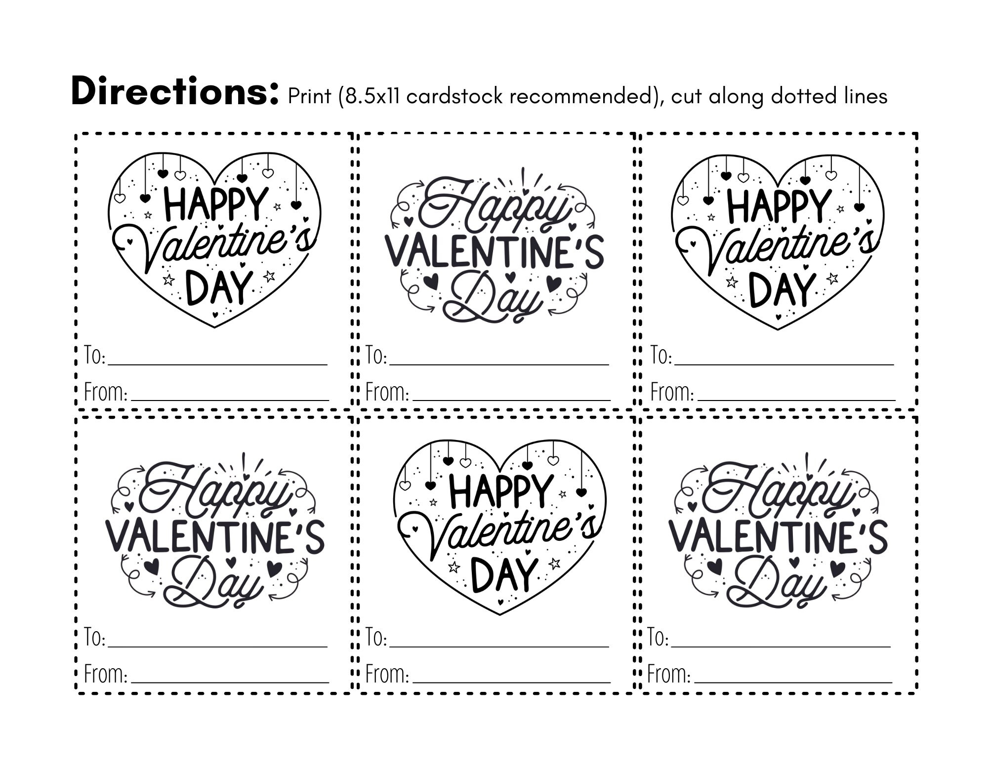 Valentine S Day Card Printable Free