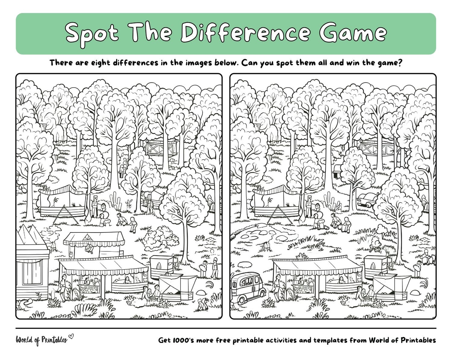 Hard Spot The Difference Games World Of Printables