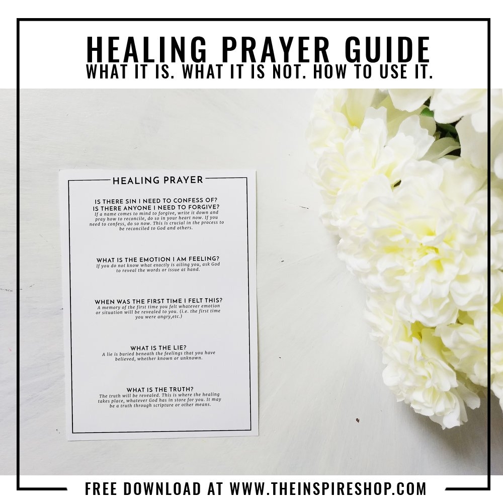 Healing Prayer How To Printable The Inspire Shop