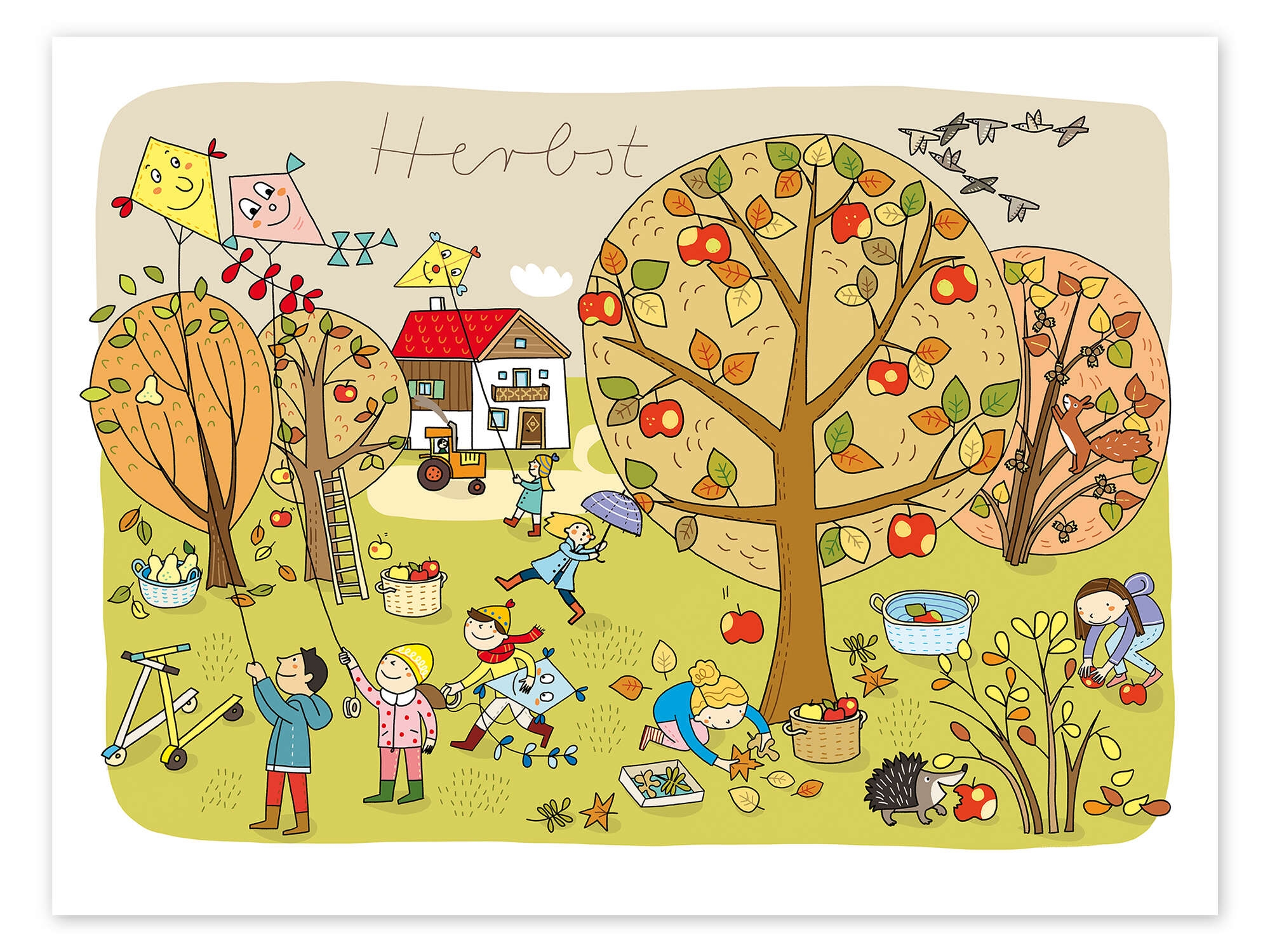 Hidden Object Autumn Print By Mascha Greune Posterlounge