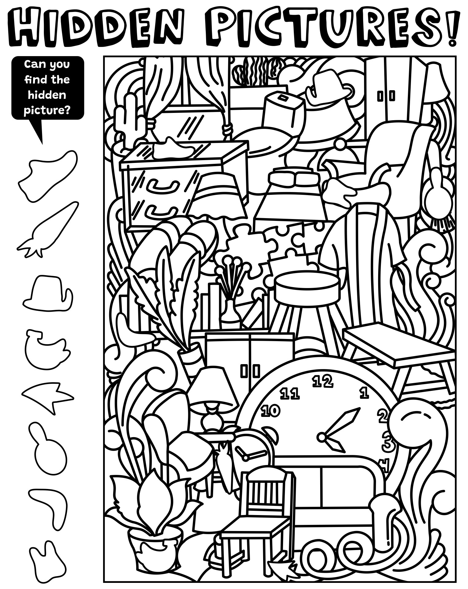 Free Fall Hidden Pictures Printable