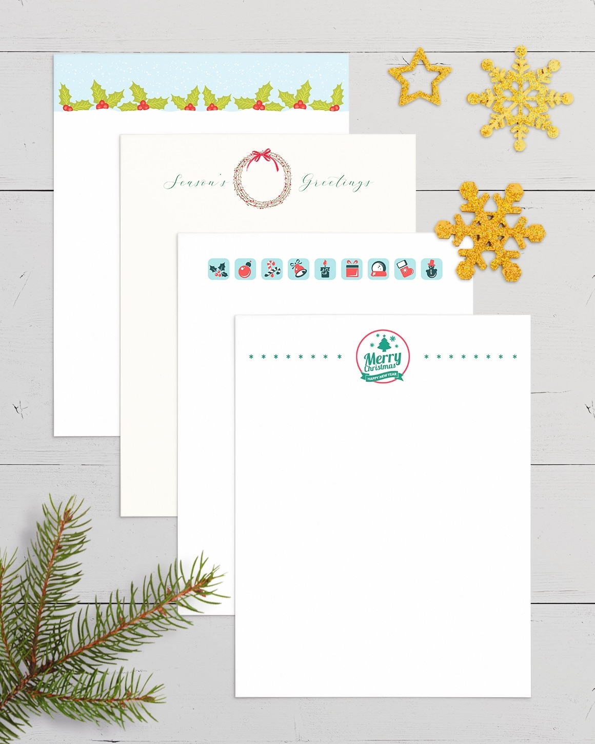 Holiday Letterhead Free Printable